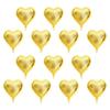 10pcs 10" Heart Aluminum Foil Balloons Party Wedding Birthday Decor (Gold)