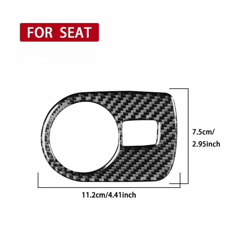 Real Soft Carbon Fiber Sticker LHD RHD Car Headlight Switch Frame Trim For Seat Leon 2005 2006 2007 2008 2009 2010 2011 2012