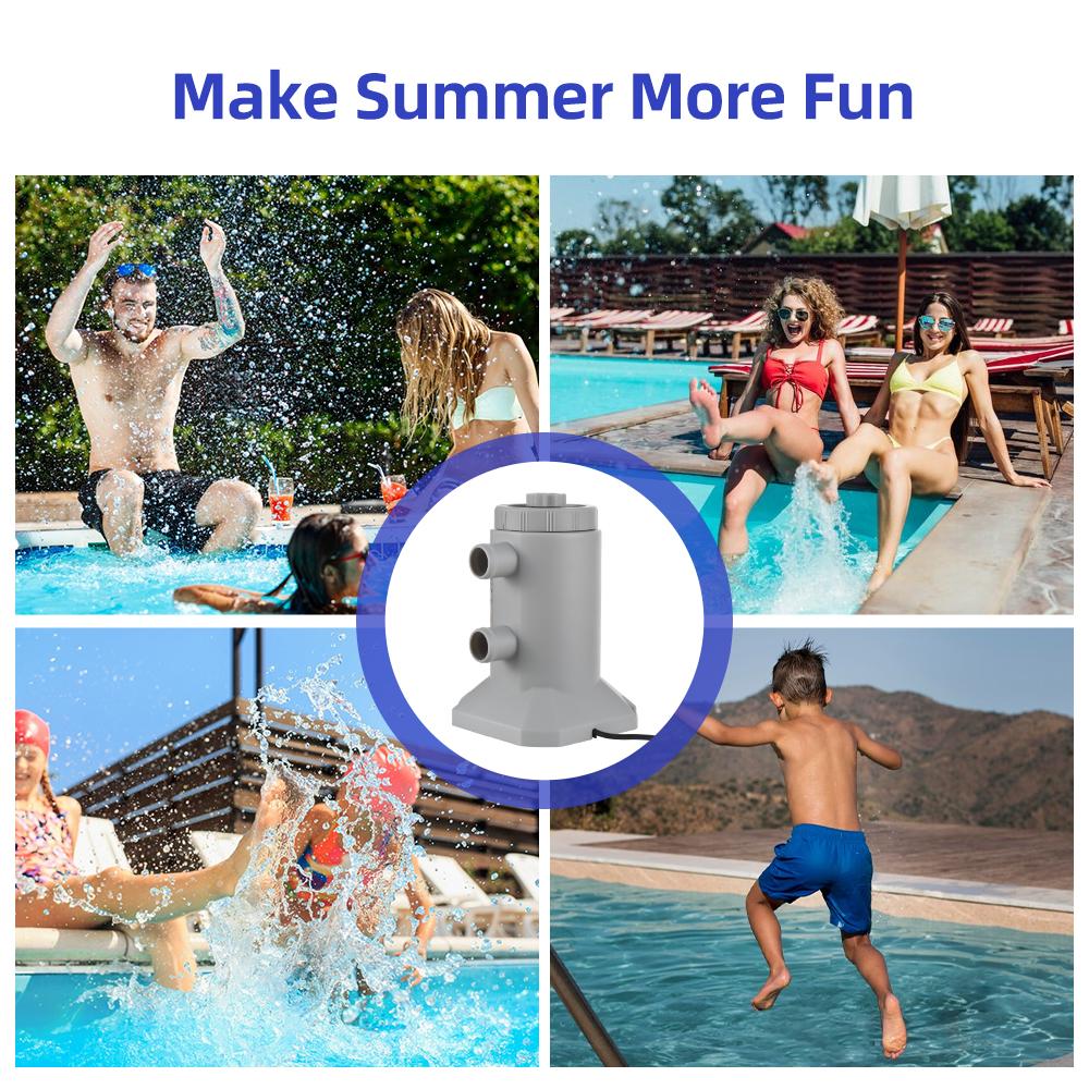 Насос-фильтр с картриджем для наземных бассейнов 55 Вт 250 л/ч Низкий уровень шума Улучшенная циркуляция и фильтрация Насос-фильтр для воды с картриджем