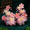 Silk Flower Hair Clips Pair Durable Alloy Base for Hairstyling