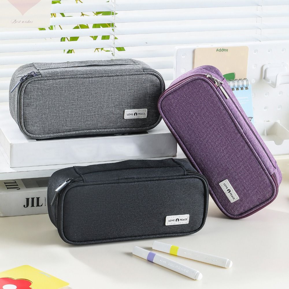 Portable Stationery Organizer Simple Pen Storage Bag Multifunctional Pencil Case  School Supplies