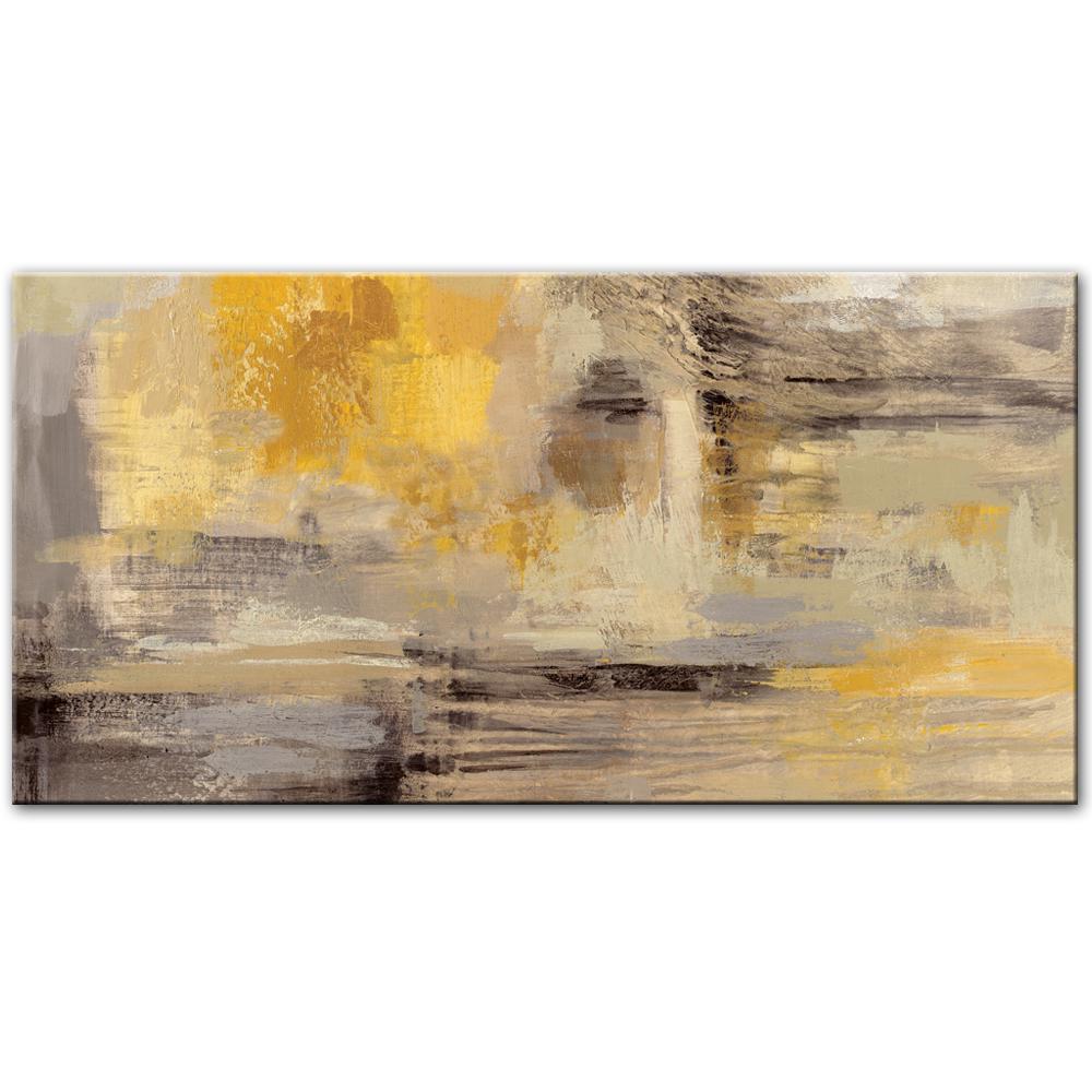 Abstract Wall Art Canvas Paintings Yellow Color Wall Graffiti Art Posters Modern Art Wall Pictures For Bed Room Cuadros Background Wall Decoration
