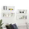VidaXL Wall Cube Shelves 4 Pcs White 80x15x26.5 Cm Chipboard