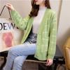 Women's Imitation Mink Cardigan Jacket Autumn and Winter Loose V-neck Button Bottoming Shirt Top for Women