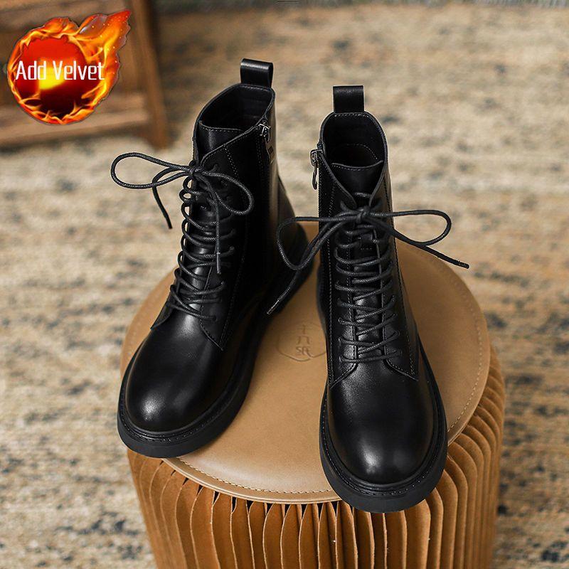 Модные кожаные короткие туфли для женщин на платформе, боевые, на шнуровке, коричневые женские ботильоны в стиле панк, со шнуровкой, элегантные ботильоны на низком каблуке