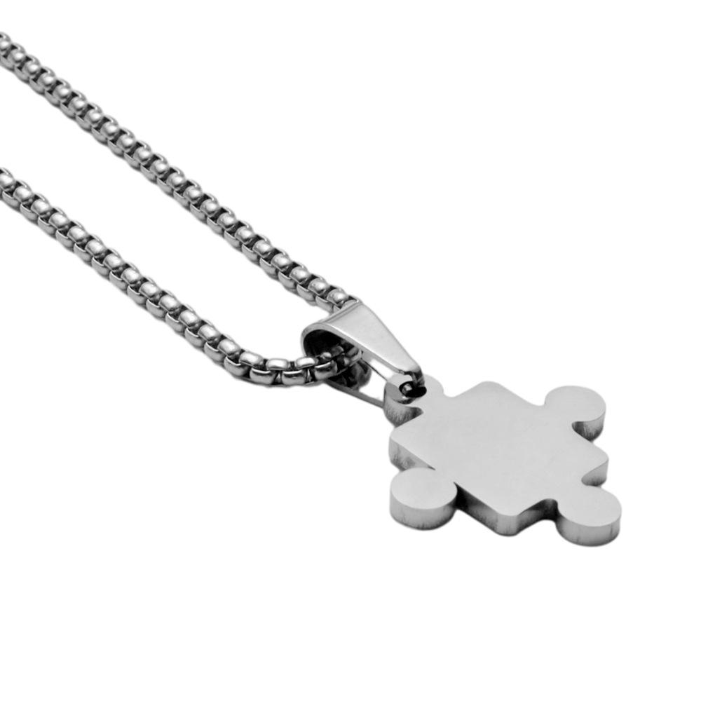 Парная подвеска-пазл Ювелирное изделие из нержавеющей стали Символы мужчины и женщины Два в одном Аксессуары из титановой стали