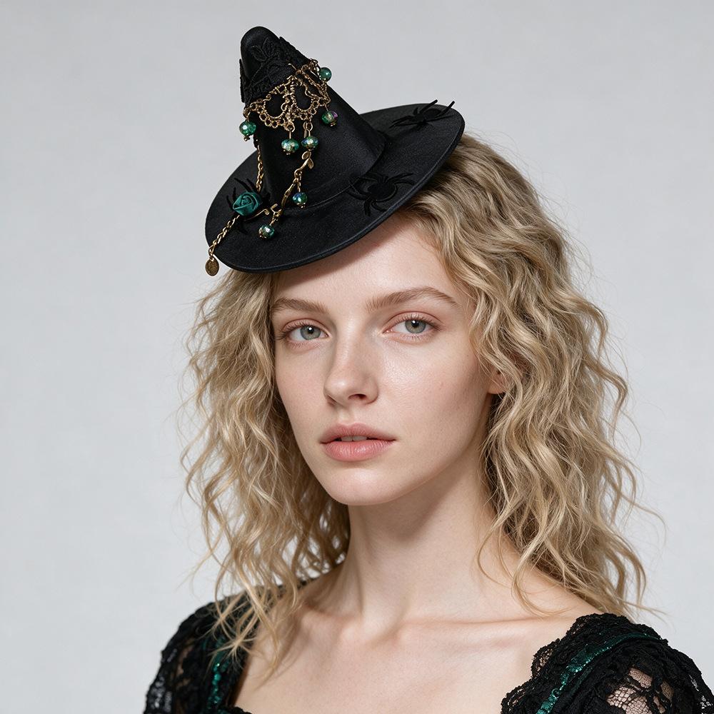 Halloween witch hat witch hat top hat dark crown princess headdress retro hair accessories FJ--