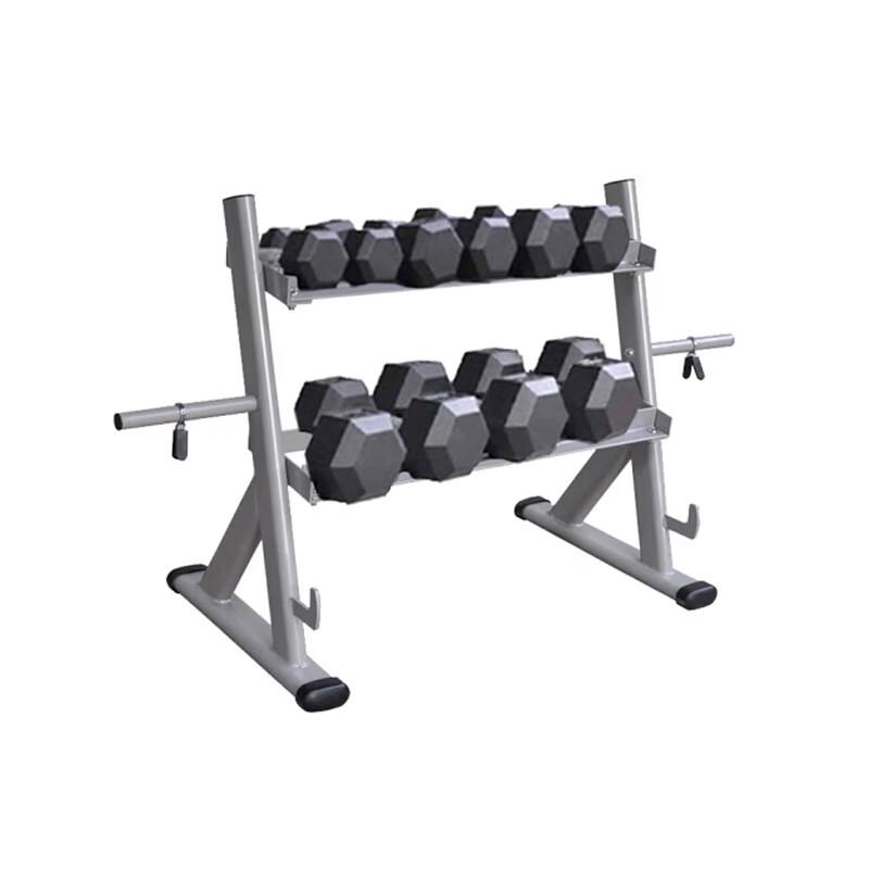 YITUO Double-Layer Dumbbell & Barbell Storage Rack