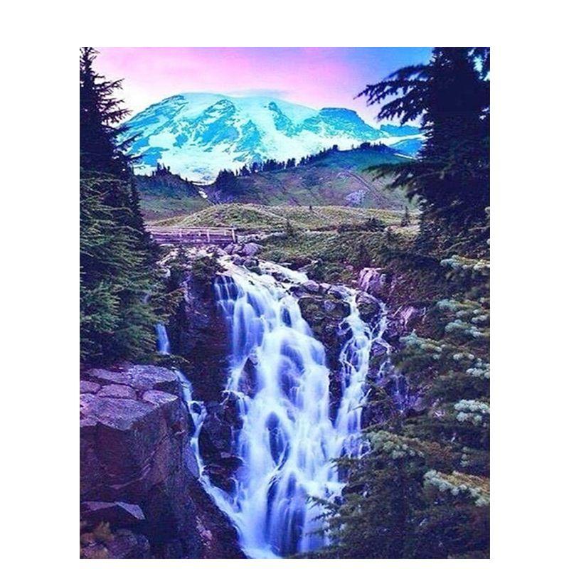 Full Drill Round Diamond Painting 5d Landscape Diy Diamond Embroidery For Adults Home Decoration