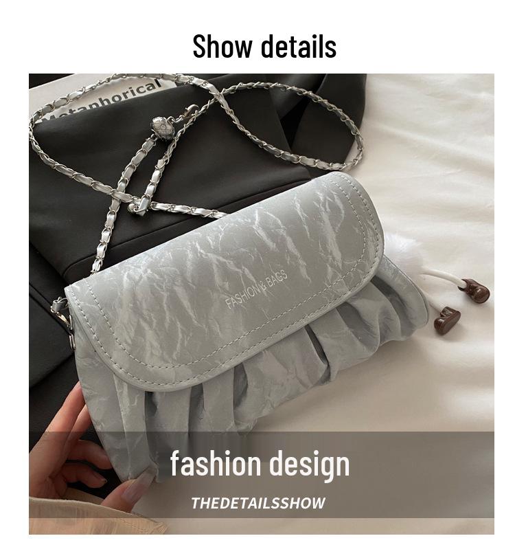 Женская летняя сумка через плечо на цепочке в форме облака, нишевый дизайн, 2025