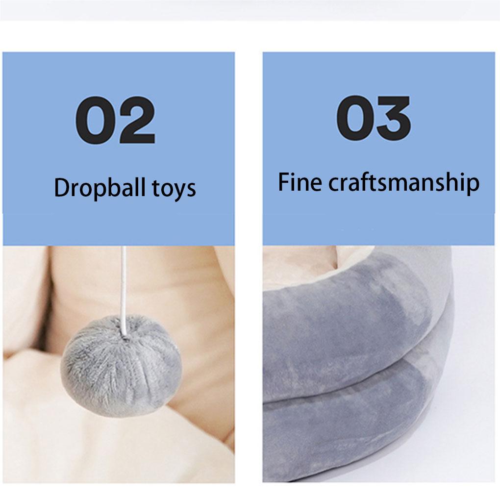 Палатка-пещера для питомца, кровать, домик для маленьких собак, плюшевое гнездо для котят, зимний теплый дом для сна, для дома, улицы, товары для домашних животных