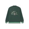 Li Ning Badfive Embroidered Logo Loose Fleece Knitted Baseball Jacket Men Jackets Green AJDS039-4
