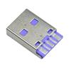 Фиолетовый Высокотоковый 5-жильный USB-разъем типа "папа" для зарядных и дата-кабелей