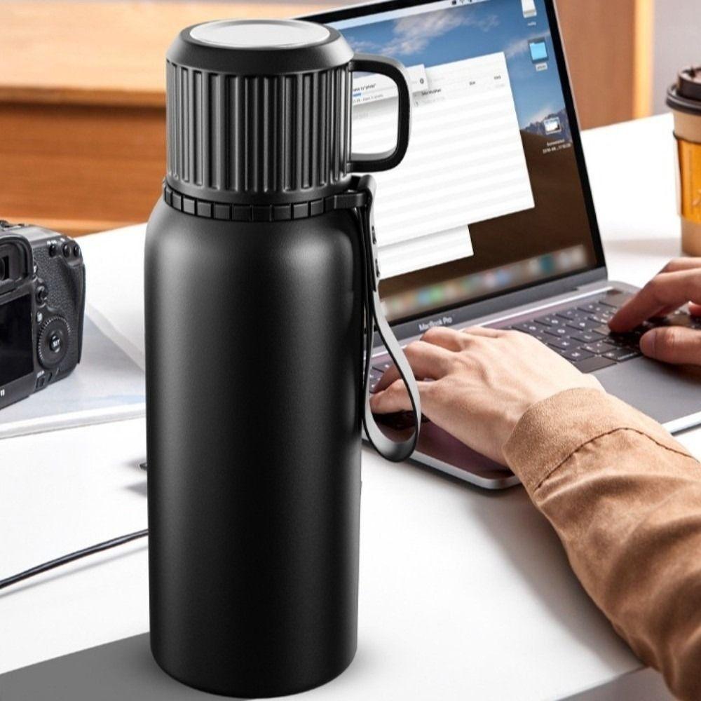 Stainless Steel Insulated Bottles 600/800/1000ML Vacuum Flasks Vacuum Cup Coffee Cup  Travel