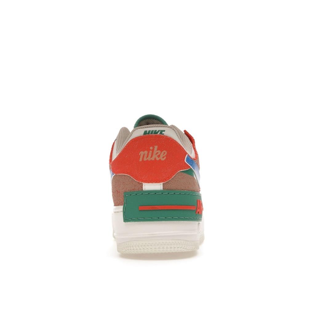 Nike Air Force 1 Shadow Sail Signal Blue Green Women Sneakers White Green-Noise Cream CI0919-109