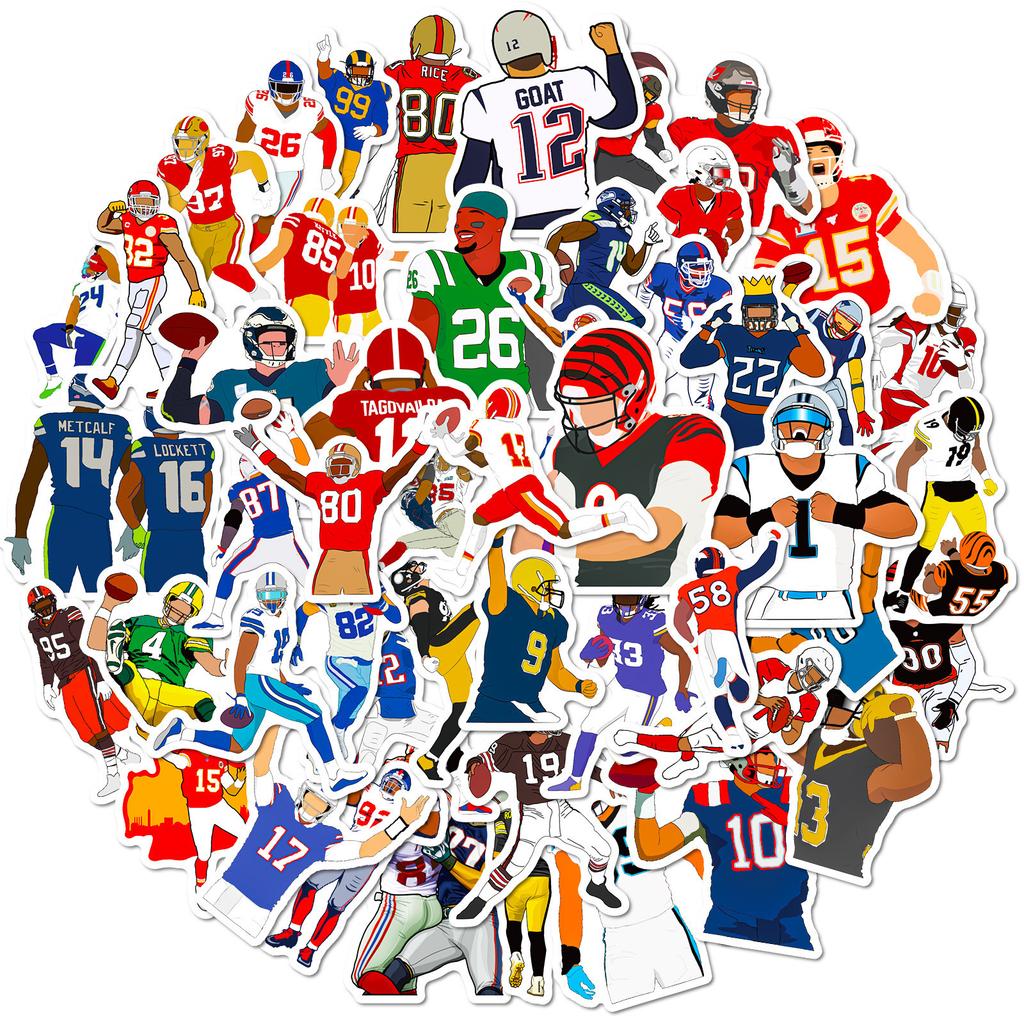 50 Классические наклейки с изображением регби, Дудл, Персонализированные, Спорт, Сделай сам, Чемодан, Мобильный телефон