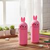 New 1pc Cute Foldable Pencil Case Silicone Dirt Resistant Pen Container Broken-resistant Animal Shape Pencil Holder for Students