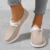 Summer Women's Lightweight and Comfortable Canvas Shoes Cloth Breathable Flat-bottomed Single Shoes Women