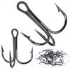 Treble Hook Anchor Fish Broken Nail Hook Boxed Black High Carbon Hook 20pcs Lure Fishhook (20pcs/Box)