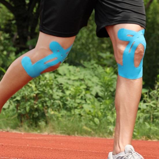 Предварительно нарезанная кинезио тейп лента для колена Облегчение боли в колене Поддержка связок Стабильность Эластичная Дышащая Спортивная Кинетическая Лента-патч для мышц колена и голеностопа