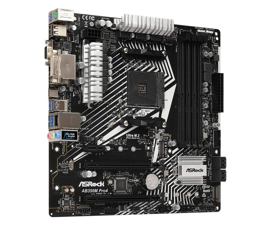 Asrock AMD AB350M Pro4 Micro ATX DDR4 Motherboard R2.0