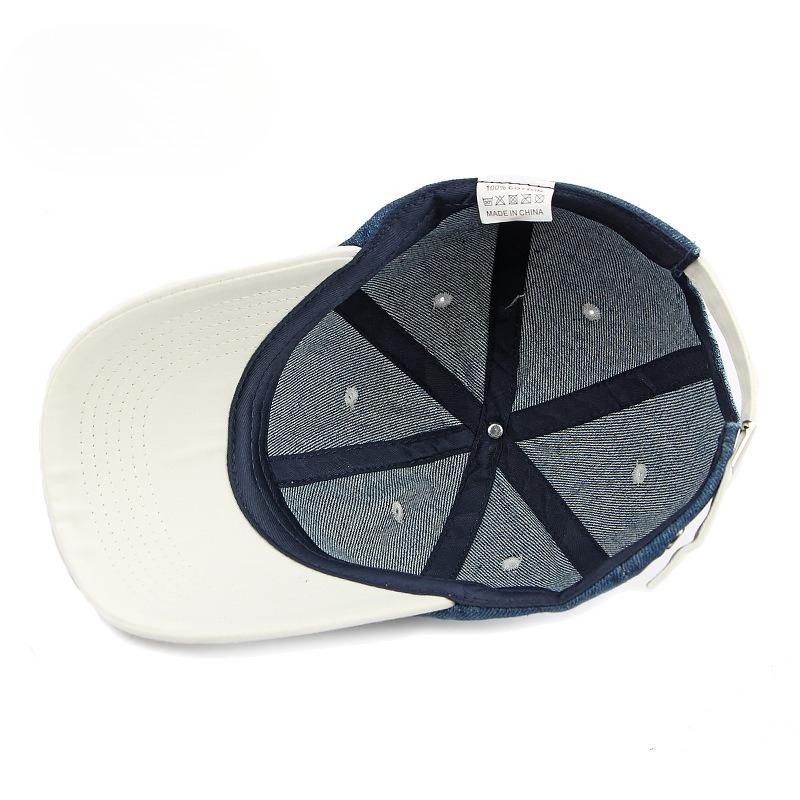 Vintage Denim Patchwork Baseball Cap Women Men Summer Soft Top Sun Hat Breathable Outdoor Peaked Cap Korean Fashion Casual Dad Hat
