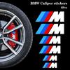 ZUWG9 New Car White Black M Logo Emblem Badge Brake Caliper Sticker For BMW M Power Performance M3 M5 X1 X3 X5 X6 E46 E39 Auto Ac