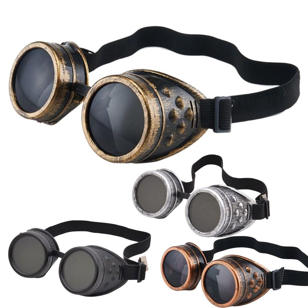 Vintage Steampunk Goggles Glasses Victorian Motorcycle Goggles New Cyber Goggles  for Men Women