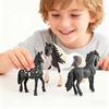 1/3Pcs Simulation Horse Figurine Stallion Mare Statue Miniature Pony Sculpture Educational Toy PVC Farm Animal Model Decoration Ornament