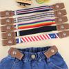 Unisex Adjustable Easy To Use Buckle Stretch Belts Canvas Girdle Waistband Child Elastic Belt