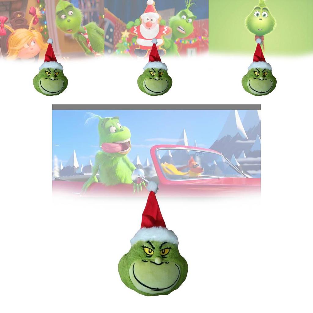 Очаровательная плюшевая кукла Гринча из ультрамягкого короткого плюша для рождественского декора