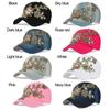Rhinestone Women's Hat Sun Hat Golden Flowers Diamond-studded Baseball Caps Cowboy Hat Cap