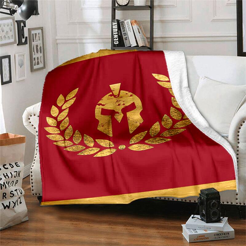 1pc Blanket SPQR Roman Eagle Print Design, Lightweight Blanket for Sofa, Bed- Soft &Warm, Gift for All Seasons like Christmas, Halloween