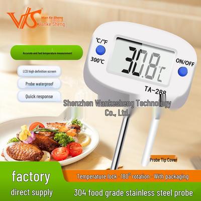 Многоцелевой электронный термометр TA288: Идеально подходит для продуктов питания, масла, молока и воды.