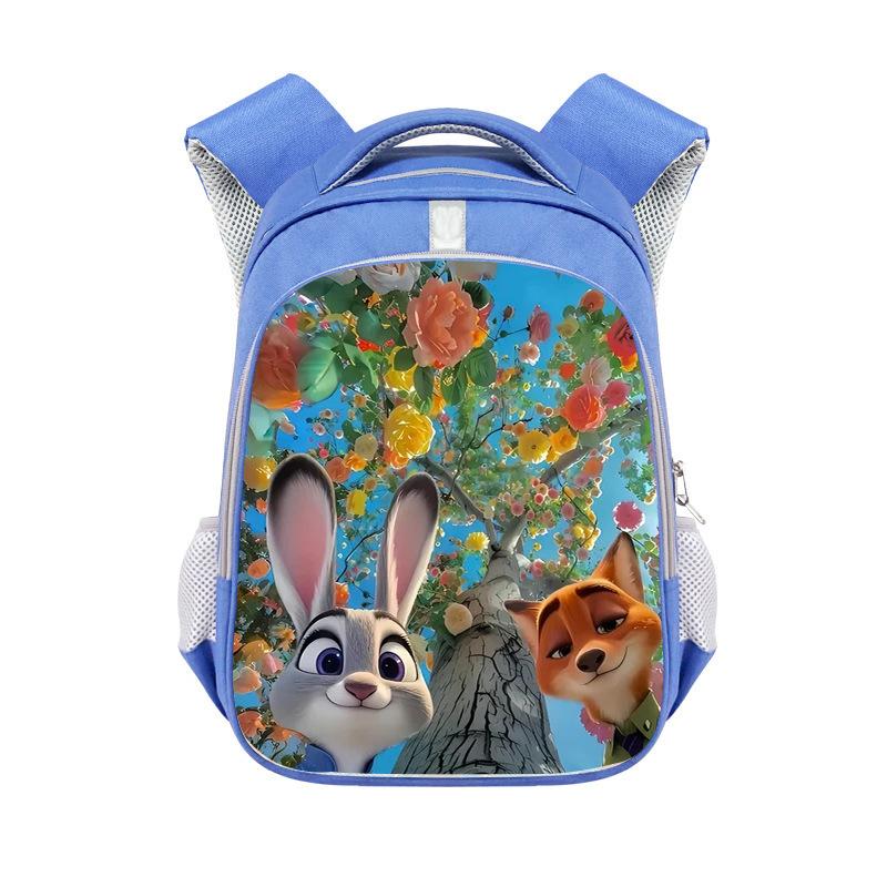 Zootopia 2 Backpack, Cute Cartoon Schoolbag for Students, Fresh Blue and Lightweight 0195 KTB