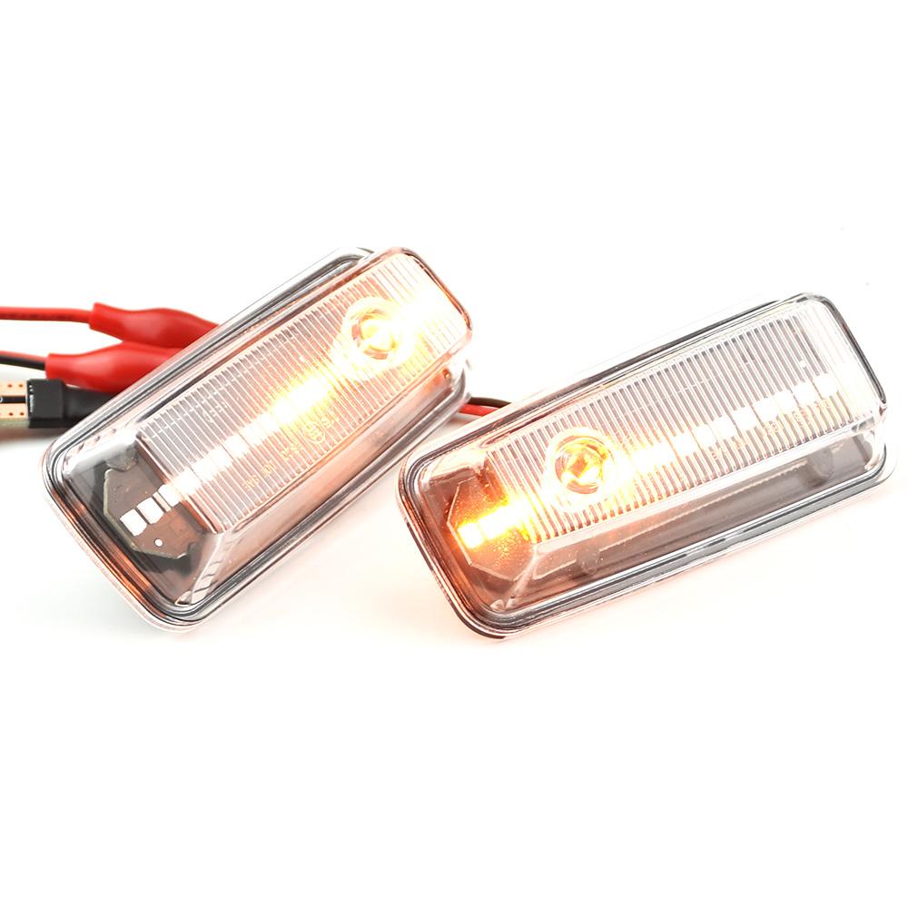 2Pcs For Mercedes-Benz G-Class W463 W461 G500 G550 G55 G63 G65 Dynamic Ambe LED Side Marker Turn Signal Light Sidemarker