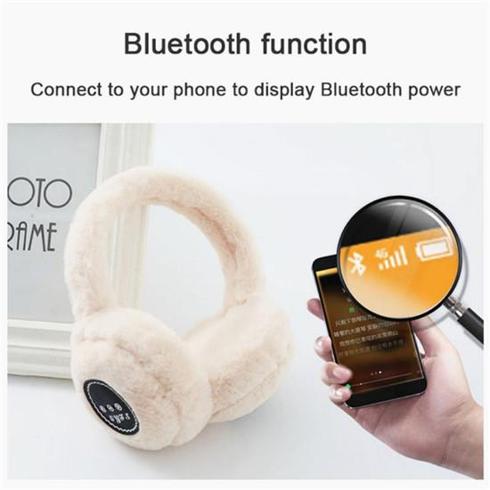 Беспроводные Bluetooth-наушники, теплые пушистые наушники, зимние наушники, спортивная стереогарнитура на открытом воздухе