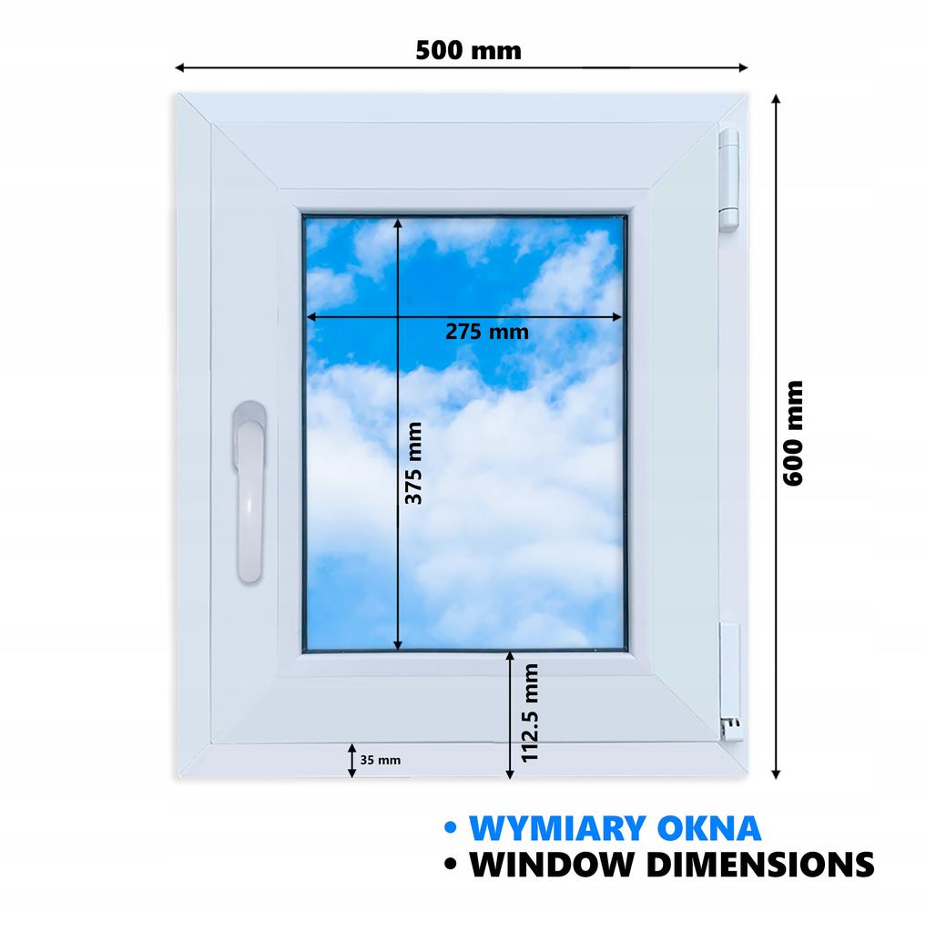 Pvc Window Golden Oak 50X60 Right New 500X600 Mm Tilt And Turn Double-Glazed