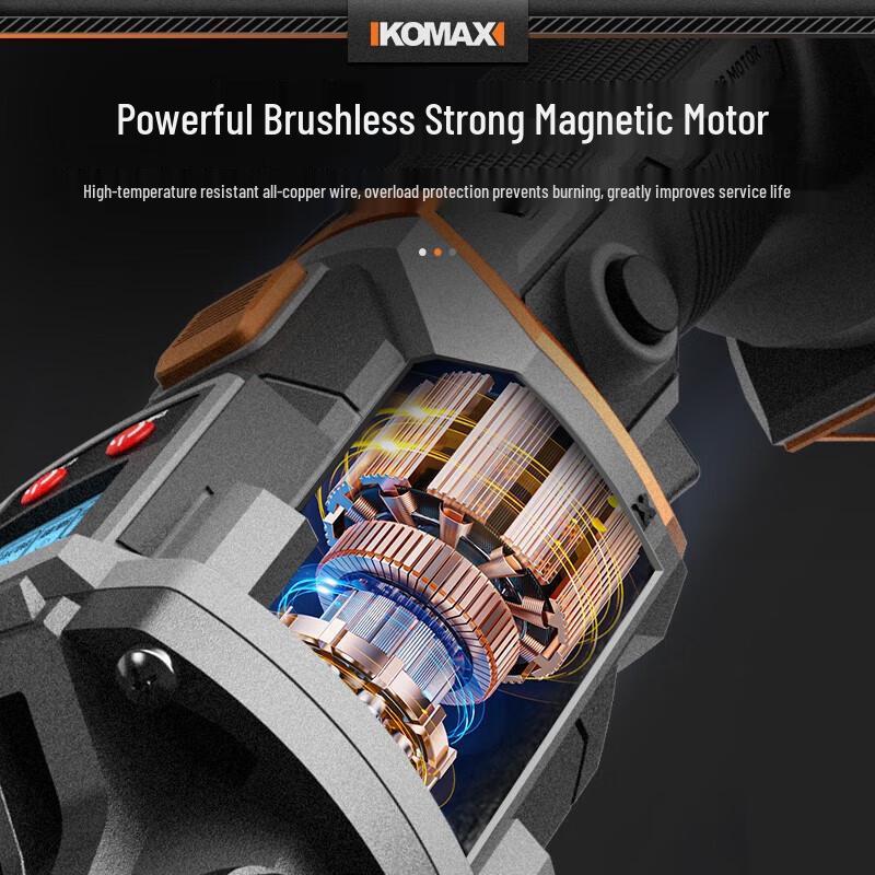 Komax 21V Brushless Cordless Angle Grinder CN plug (adapter included)