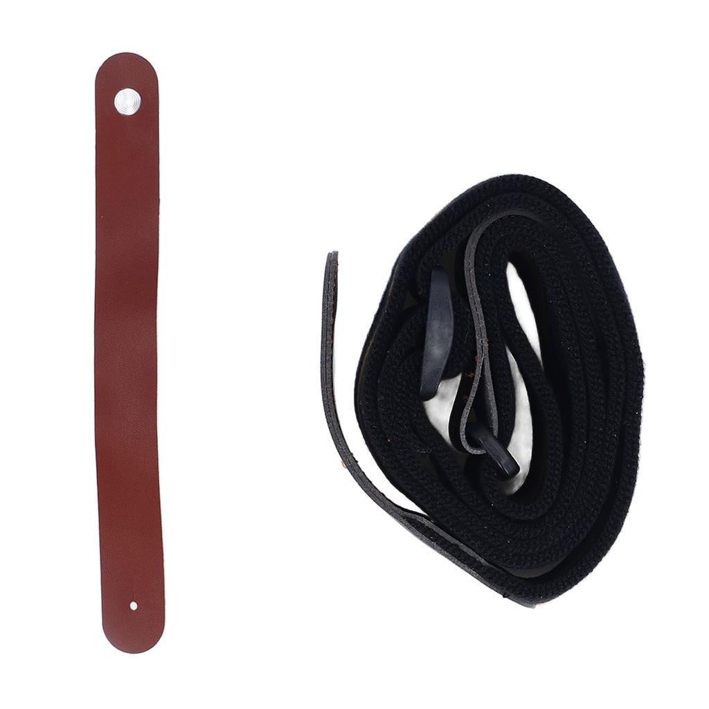Acoustic Electric Guitar Strap Double Sided Universal Comfortable Stretch Cotton Microfiber Leather