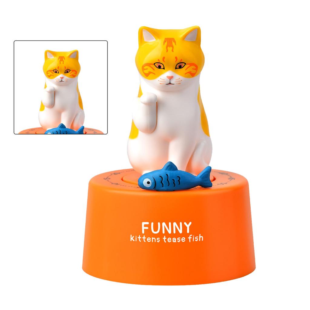 Милый мультяшный кухонный механический таймер с изображением животного, 60-минутный визуальный таймер обратного отсчета для праздничных подарков, для готовки, выпечки, учебы