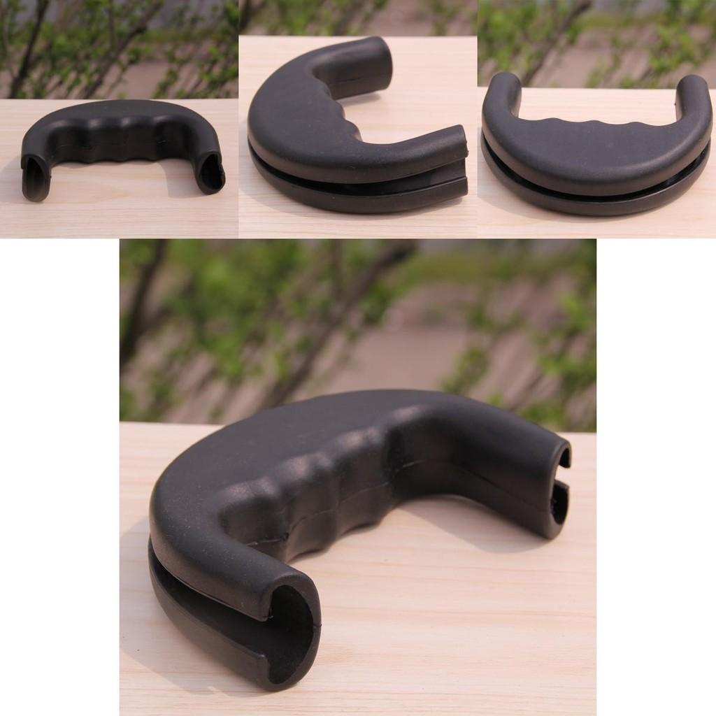 Durable Rubber Handle For Dogs And Cats Non-expanding Leash Handle Black Color 11*8cm