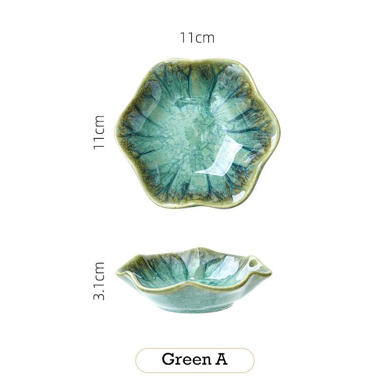 Керамическая тарелка в форме цветка, мини-кухонная приправа, блюдце для дома, ресторана, поднос для закусок, десертов, посуда, декор для кухни