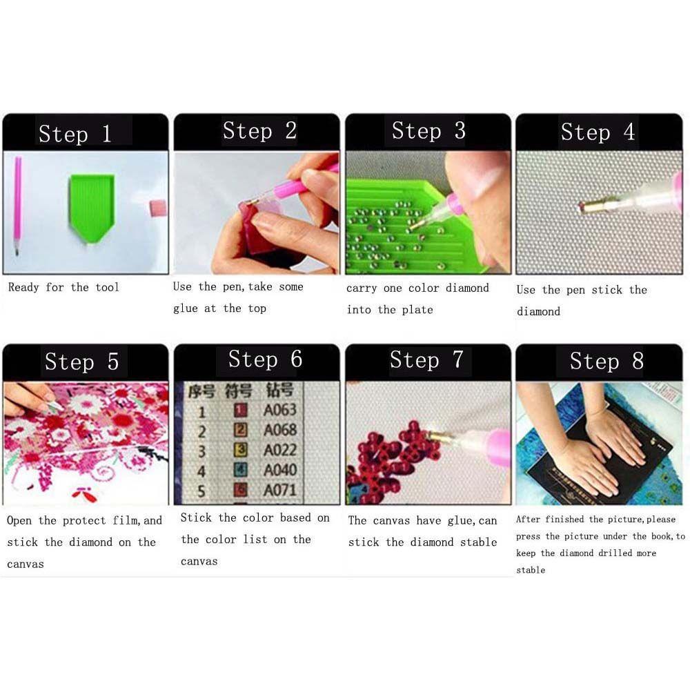 Наборы для вышивки крестом, полная дрель, алмазная ручка для рисования, 5D алмазная ручка для рисования, точечная дрель