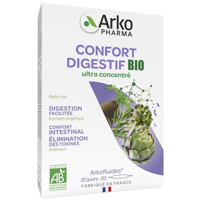 Arkofluide bio confort digestif 20x10ml ampoules