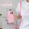 Personalize Trend Solid Color Mobile Phone Lanyard Diagonal Span Crossbody Long Rope Shoulder Strap Rope Necklace 