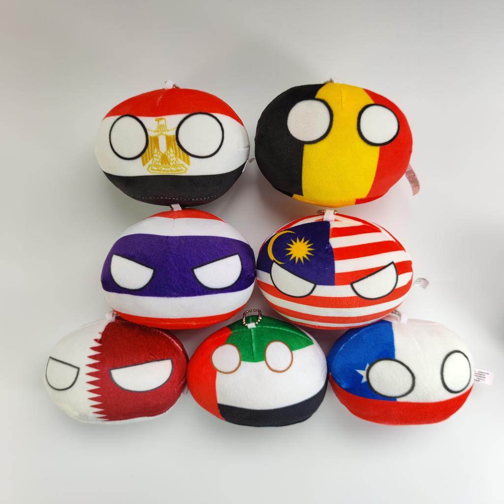 10cm Polandball Mini Plush Toy Kazakhstan Israel Palestine Iraq Egypt Countryball Anime Peripheral Gifts