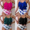 Fashionable Beach Summer Women's Graphic Bikini Casual Holiday Swimsuit Vest Set S-6XL