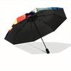 1pc Halloween Cat Auto Open/close, All-Season Portable Folding Umbrella for Women & Men, Travel, Everyday, Formal Events - Compact Luxury Parasol, Out