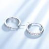 Женские серьги из стерлингового серебра 925 пробы с цирконием, серьги-кольца с белым цирконием